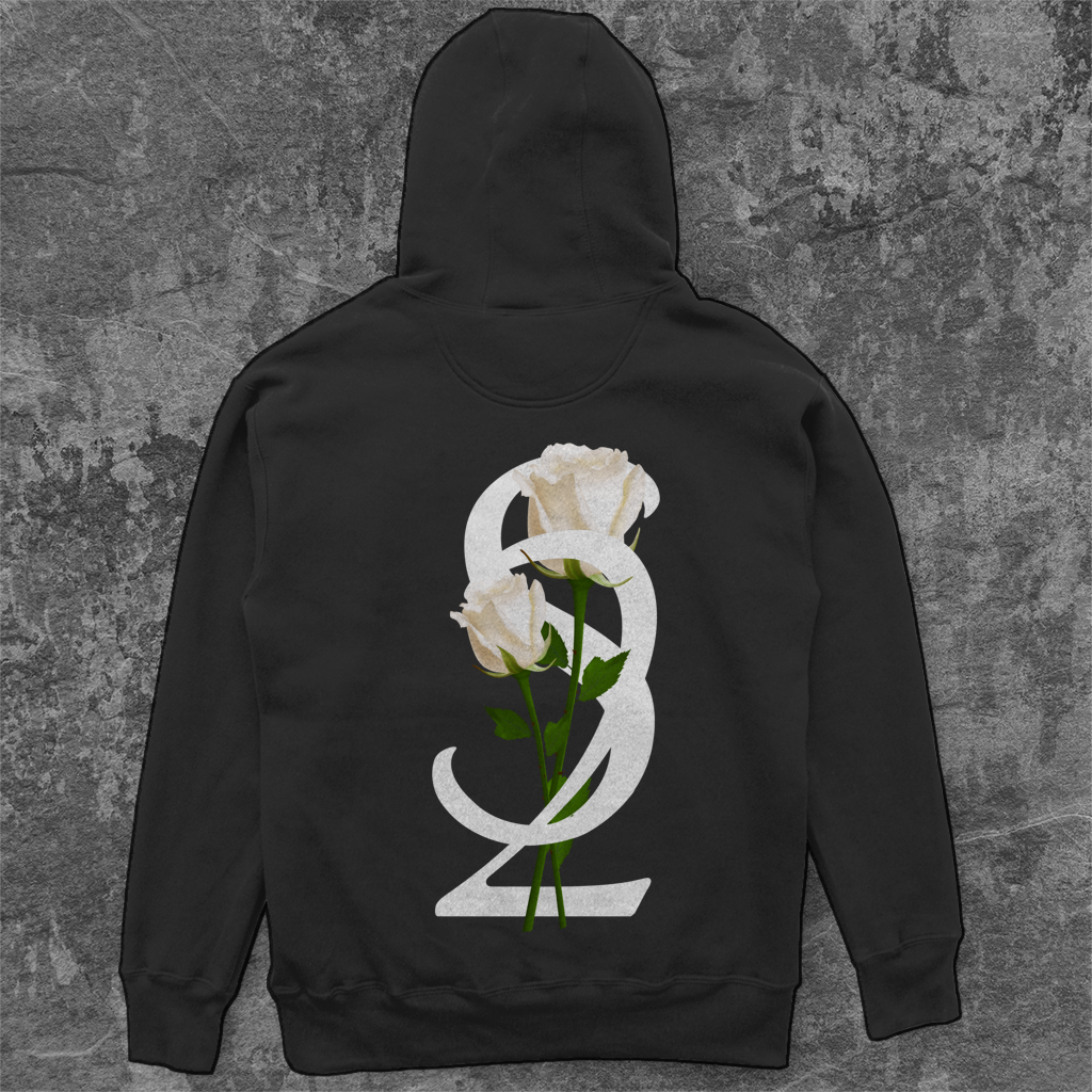 White Rose Oversized Hoodie