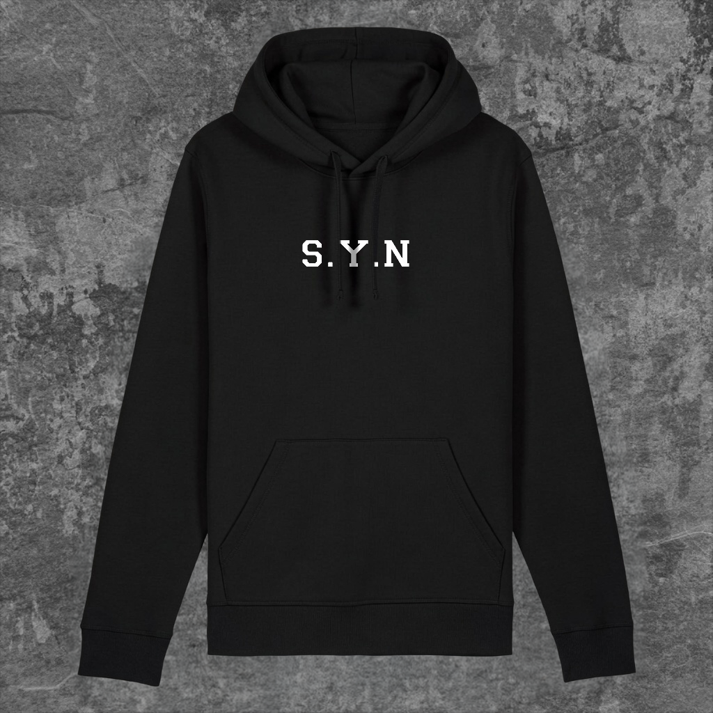 SYN42 Black Sport Hoodie – Front View
