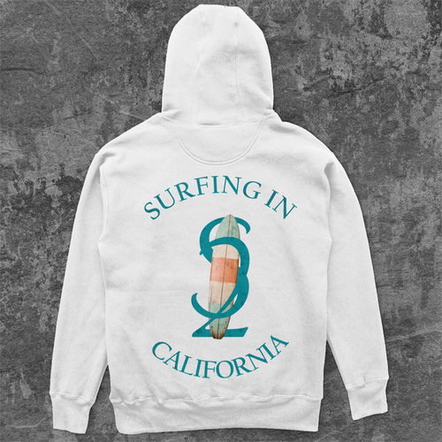 SYN42 White California Oversized Hoodie – Back View