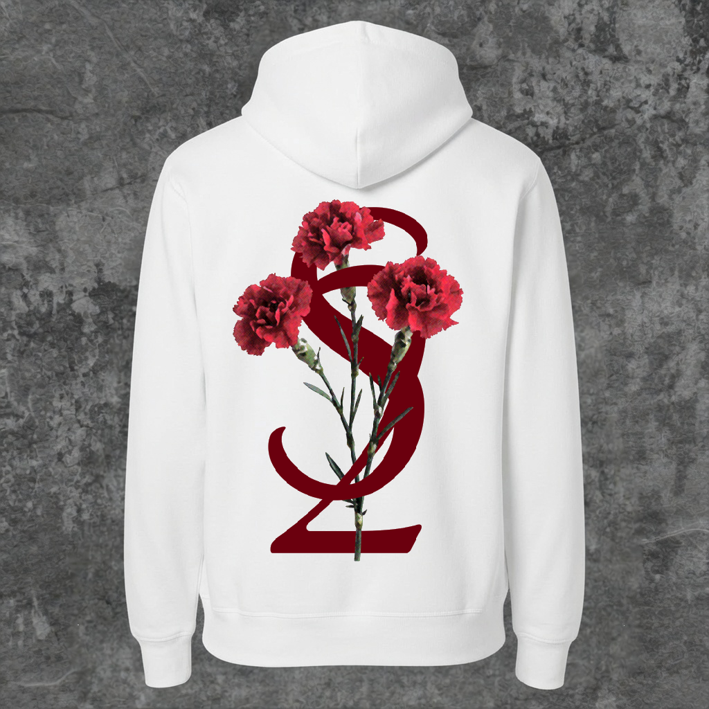 SYN42 White Carnation Hoodie – Back View