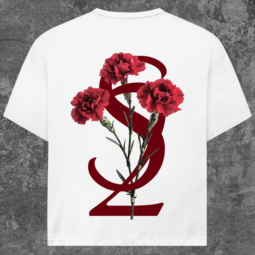 SYN42 White Carnation Oversized T-Shirt – Back View