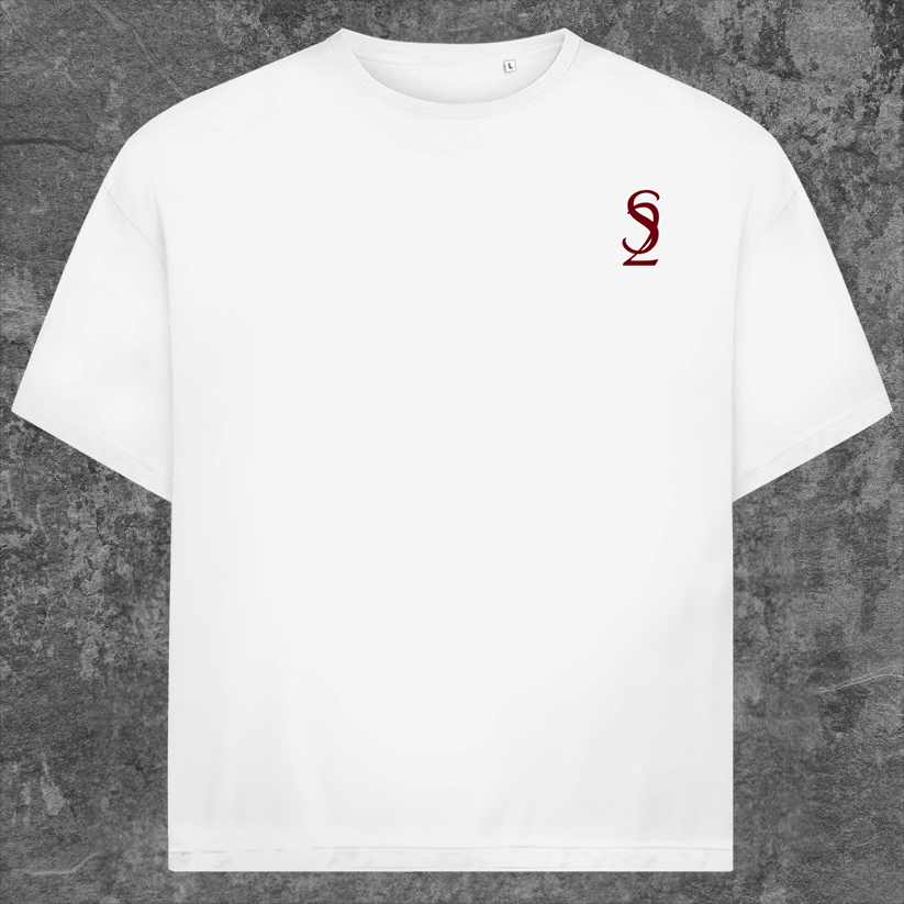 SYN42 White Carnation Oversized T-Shirt – Front View