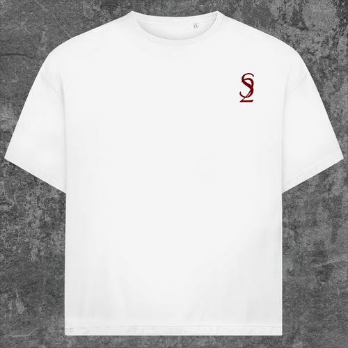 SYN42 White Carnation Oversized T-Shirt – Front View