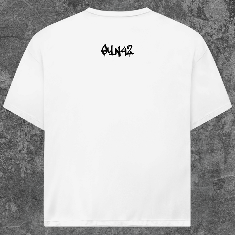 SYN42 White Duality Oversized T-Shirt – Back View