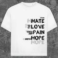 SYN42 White Duality Oversized T-Shirt – Front View