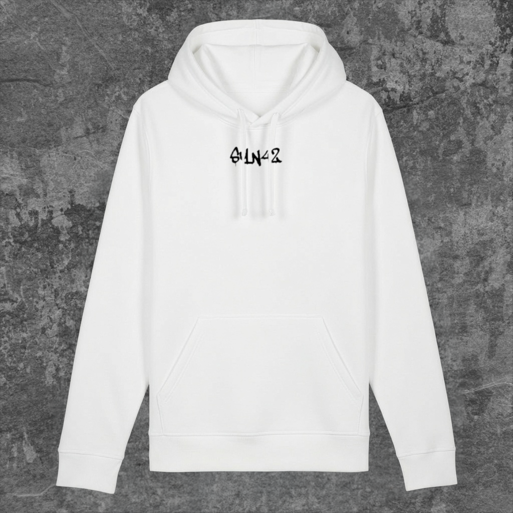 SYN42 White Error Hoodie – Front View