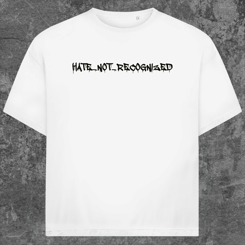 SYN42 White Hate Oversized T-Shirt – Front View