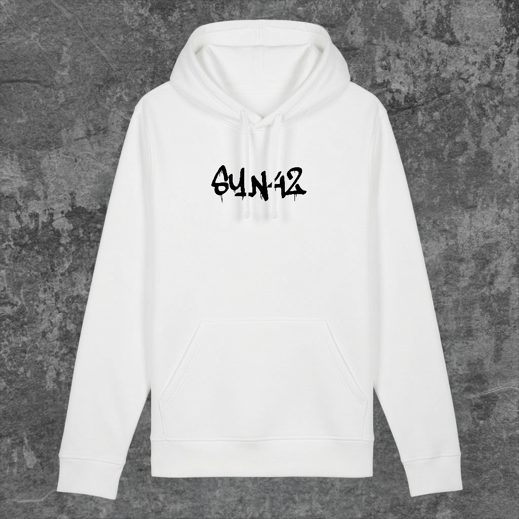 SYN42 White Hoodie – Front View