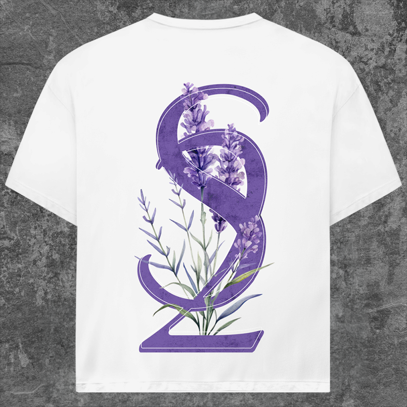 SYN42 White Lavender Oversized T-Shirt – Back View