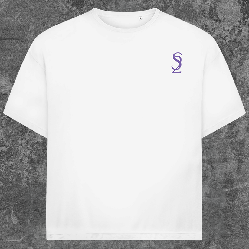 SYN42 White Lavender Oversized T-Shirt – Front View