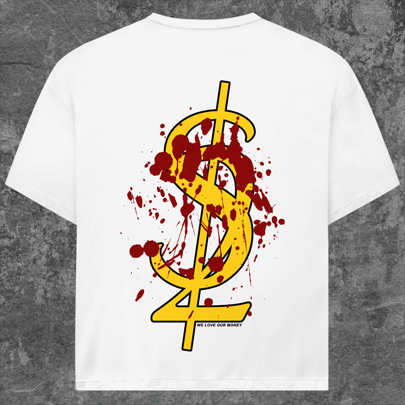 SYN42 White Money Oversized T-Shirt – Back View