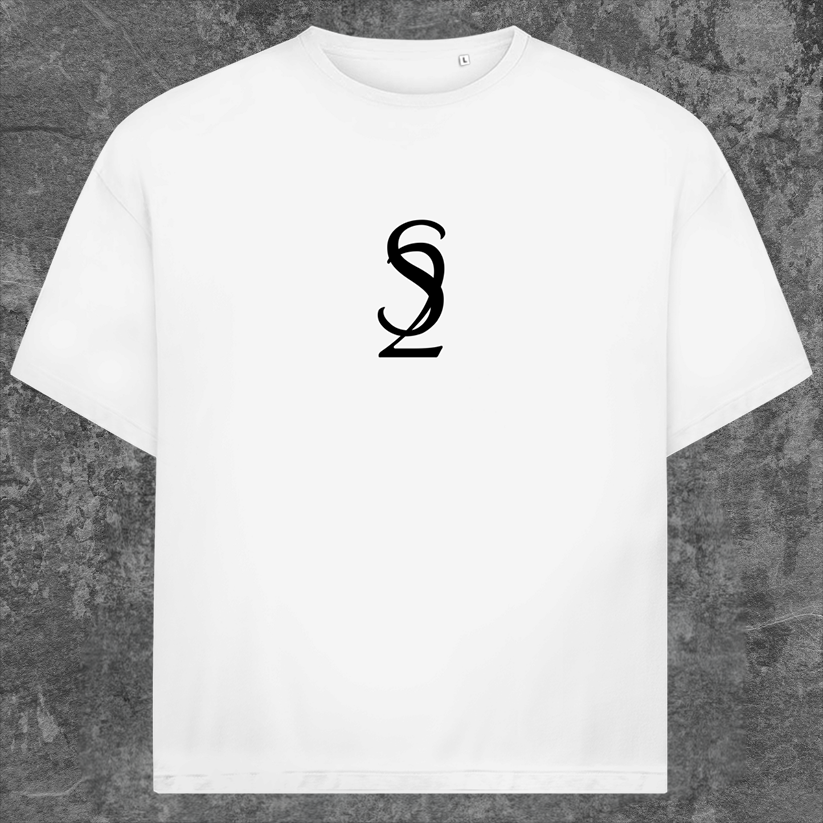 SYN42 White S2 Centered Oversized T-Shirt – Front View