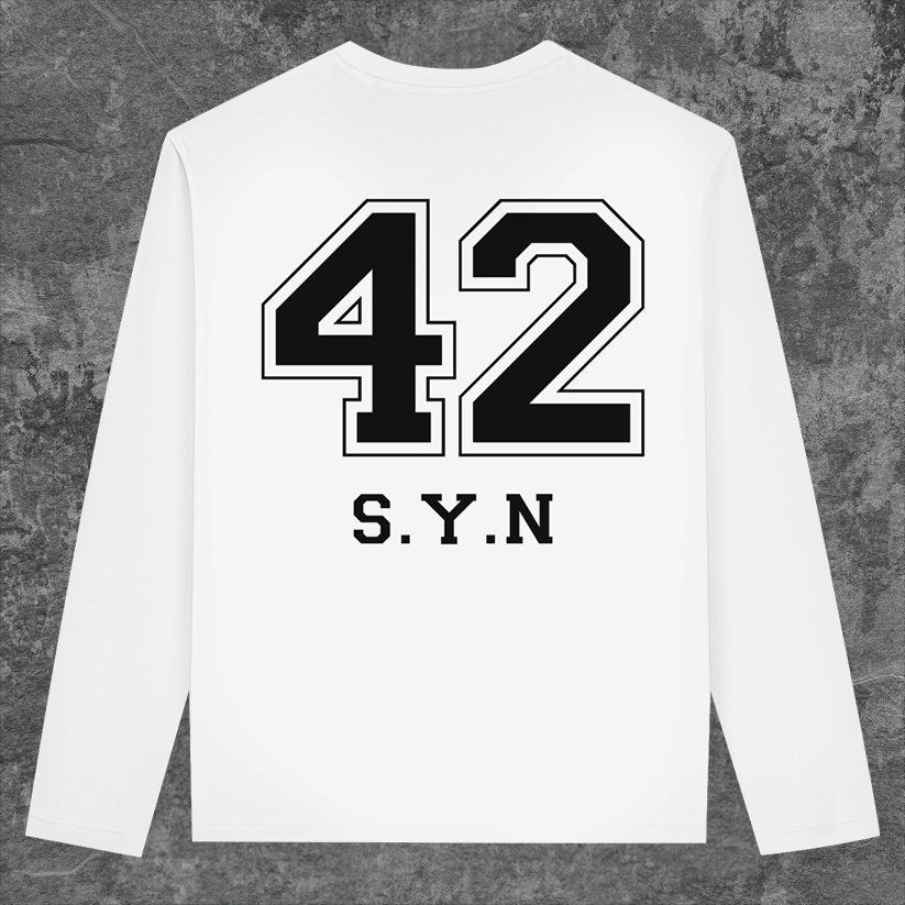 SYN42 White Sport Sweatshirt – Back View