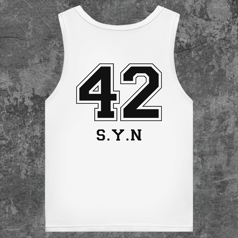 SYN42 White Sport Tanktop – Back View